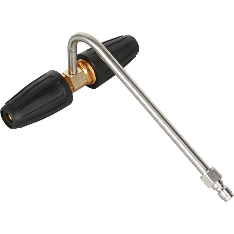 CHAVOR Pressure Washer Gutter Cleaner, Two Rotating Turbo Nozzles Attachment, 1/4 Inch Quick Connect, 4000 PSI - Image 1